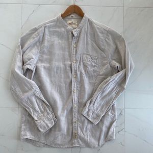 Hollister Banded Collar Icon Linen Shirt